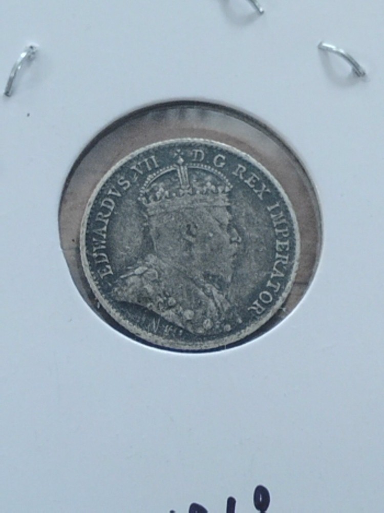 1906 Canada 5 Cent .925 Sterling Silver Coin