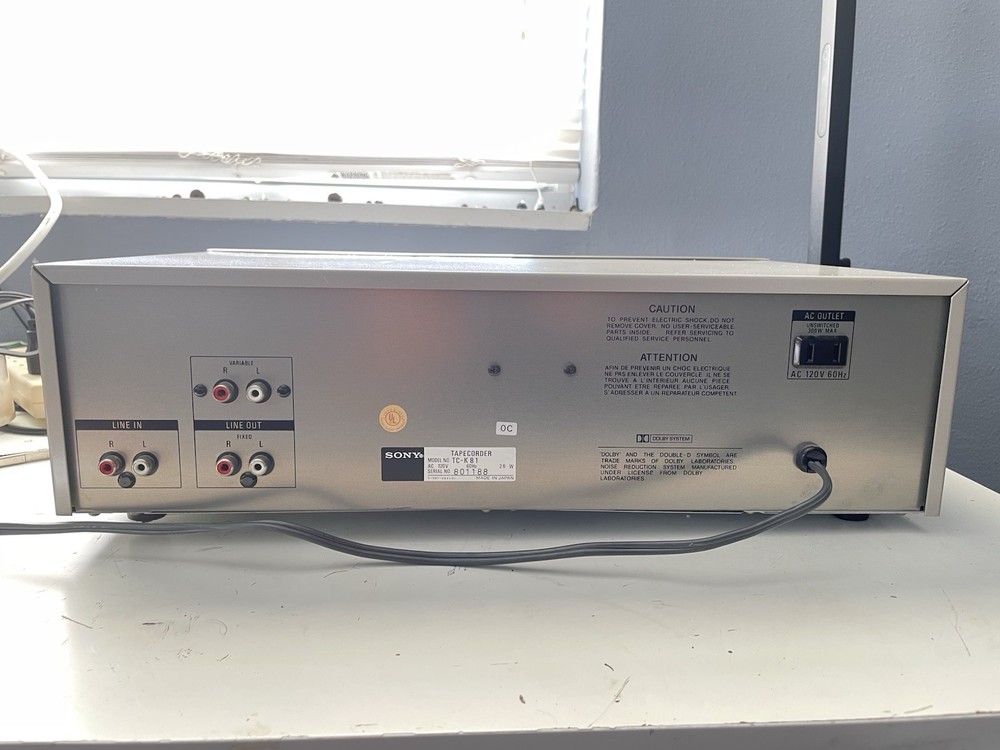 Sony TC-K81 3 Head Cassette Deck Mint Condition