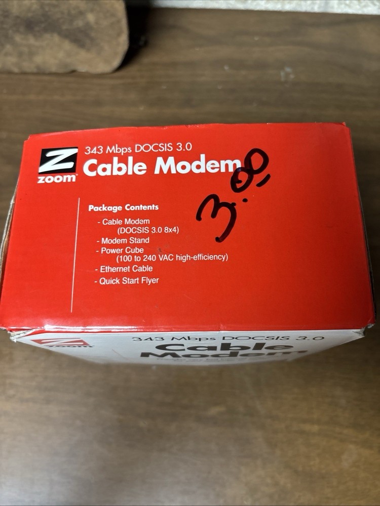 Zoom 343 Mbps DOCSIS 3.0 Cable Modem Model: 5341
