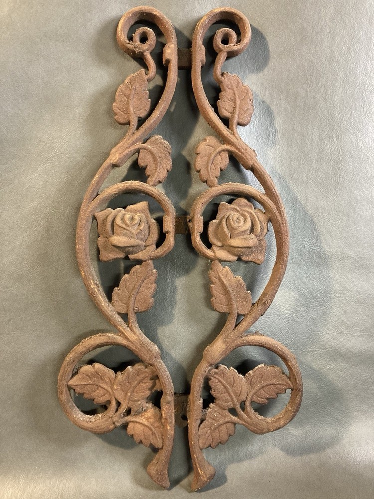 Cast Iron Rose Decor Rustic 16 Inch