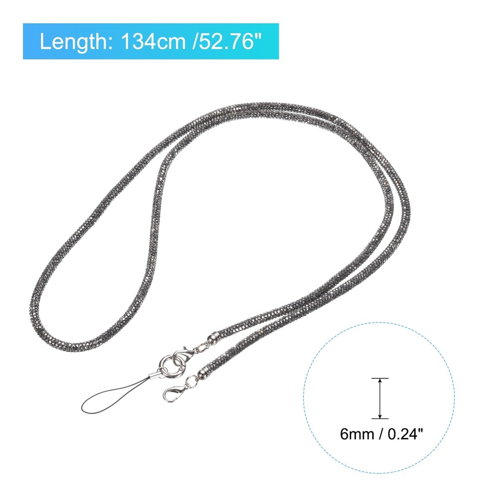 Replacement Purse Straps Crystal Bag Handle Sparkly Replacement Grey