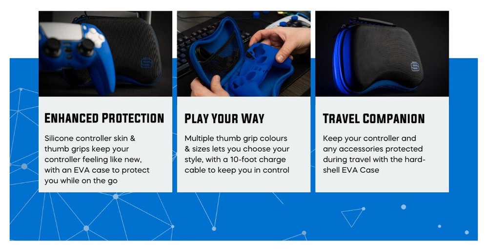 SURGE GAMING [ Starter Pack ] 11-Piece Complete Controller Accessory Kit (PS5)