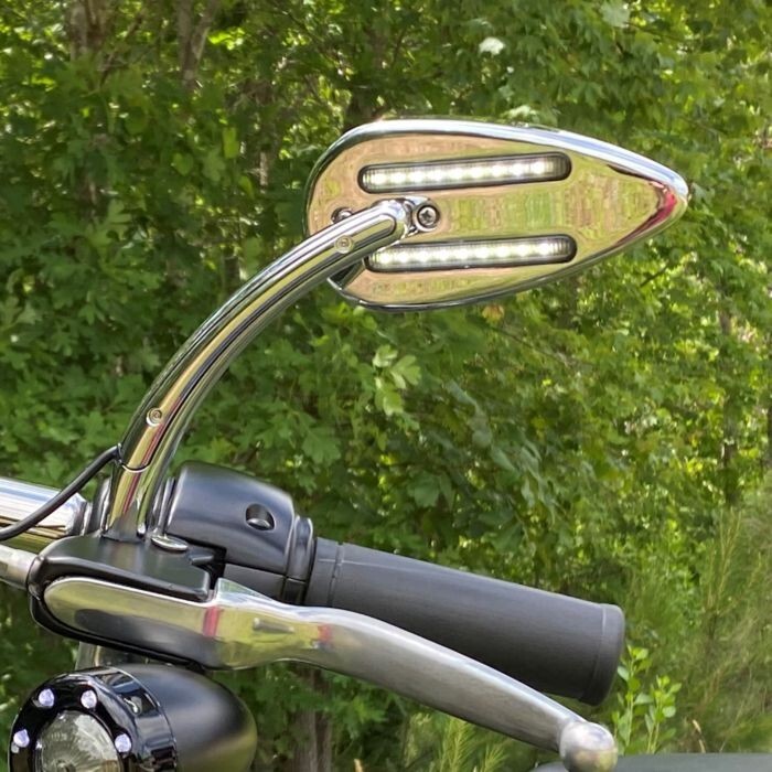 Custom Dynamics Amber/White/Red LED Mirrors - Chrome