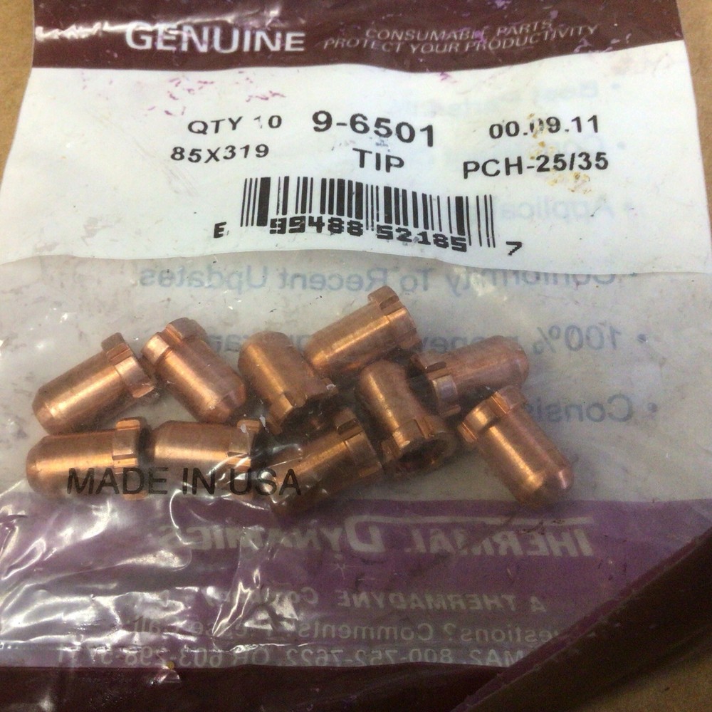THERMAL DYNAMICS 9-6501 Thermal Dynamics Plasma Cutting Tip 10 Each