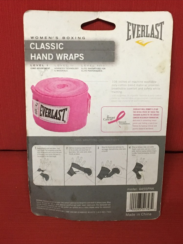 PINK Everlast Classic Hand Wraps 108 in