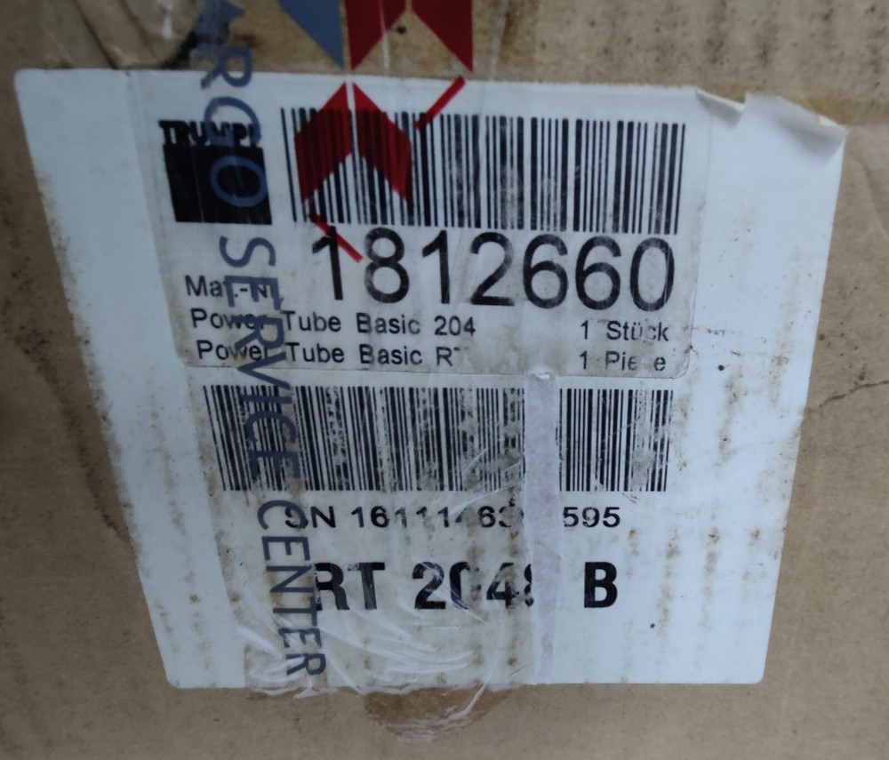Trumpf RT2048B Power Tube Basic Exchange on Generator ID 1812660