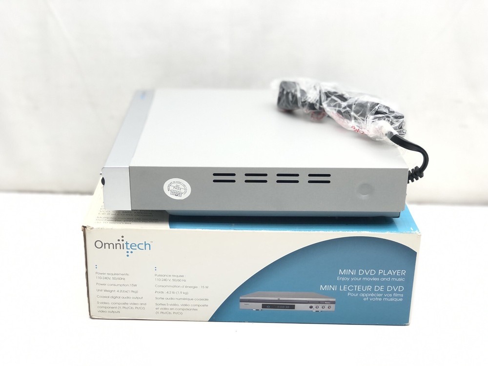 Omnitech DVD2018 DVD Player With Remote And A/V Cables