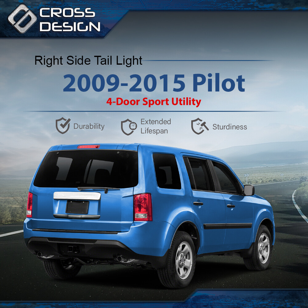 Fit For 2009-2015 Honda Pilot Right Rear Tail Light Assembly Passenger Side