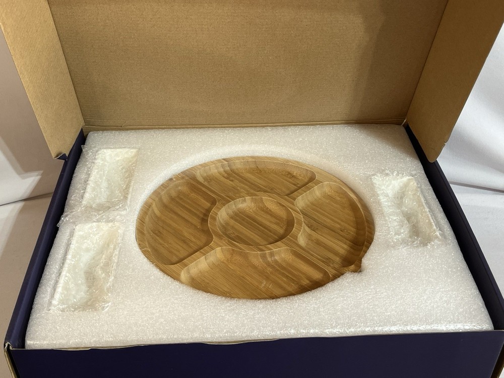 Stedware Premier Collection Bamboo Cheese Board & Tray Set New in Box