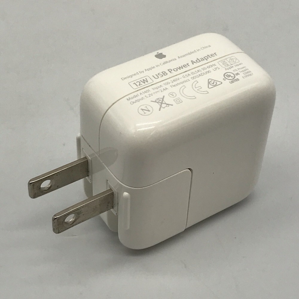 Apple A1401 12W Single USB Wall Charger Power Adapter White - B Grade