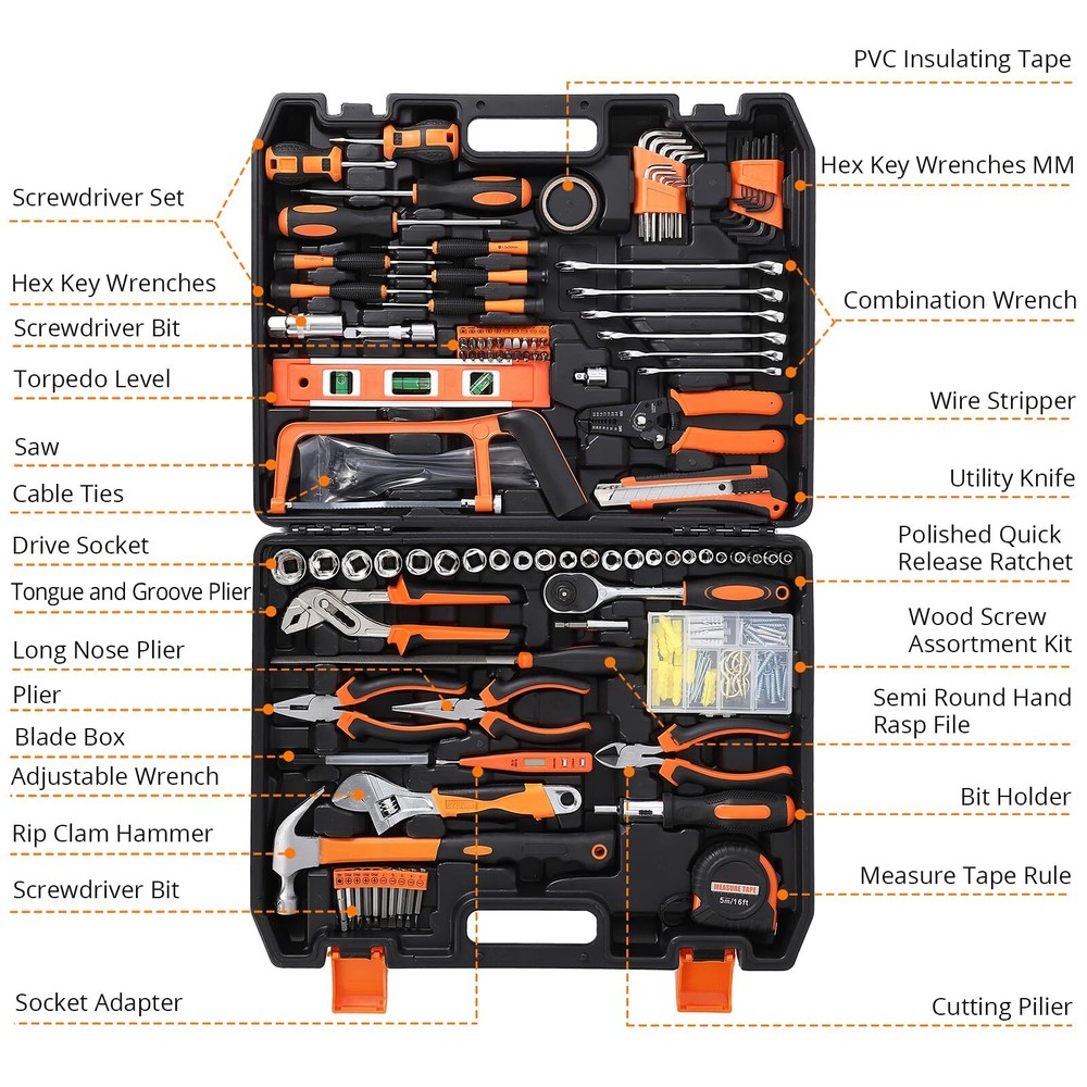 ✔️236 Piece Socket Wrench Auto Repair Tool Combination Package Mixed Tool Set
