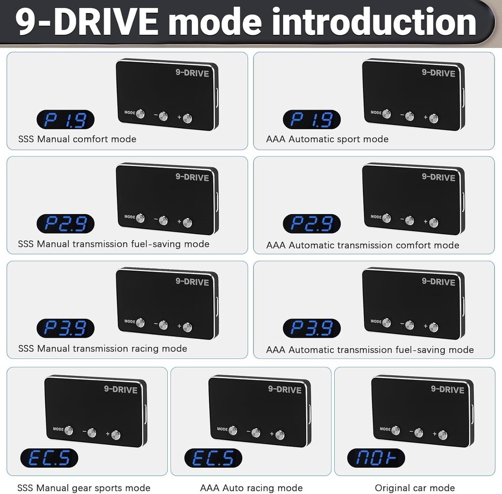 Throttle Response Controller 9 Drive Mode, 9 Drive Throttle Controller Automo...