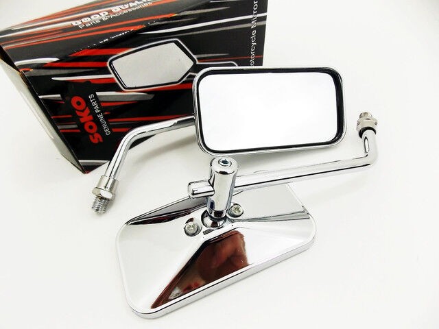 SUZUKI SP125 82-88 CHROME RECTANGULAR SOKO REAR VIEW MIRRORS