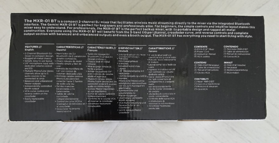 Gemini MXR-01 BT Bluetooth DJ Mixer