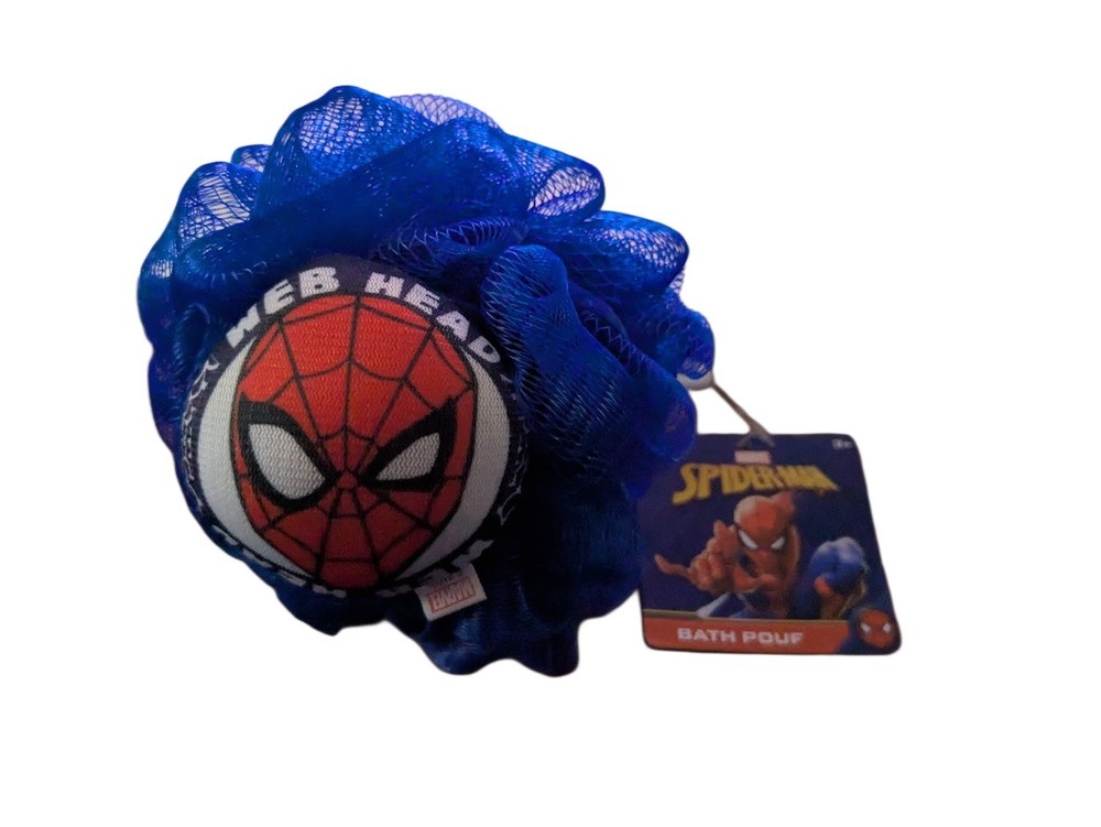 Spiderman bath pouf
