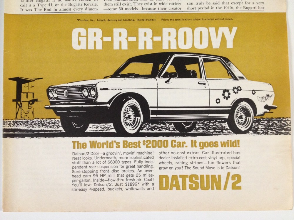 1969 Datsun /2 Print Ad