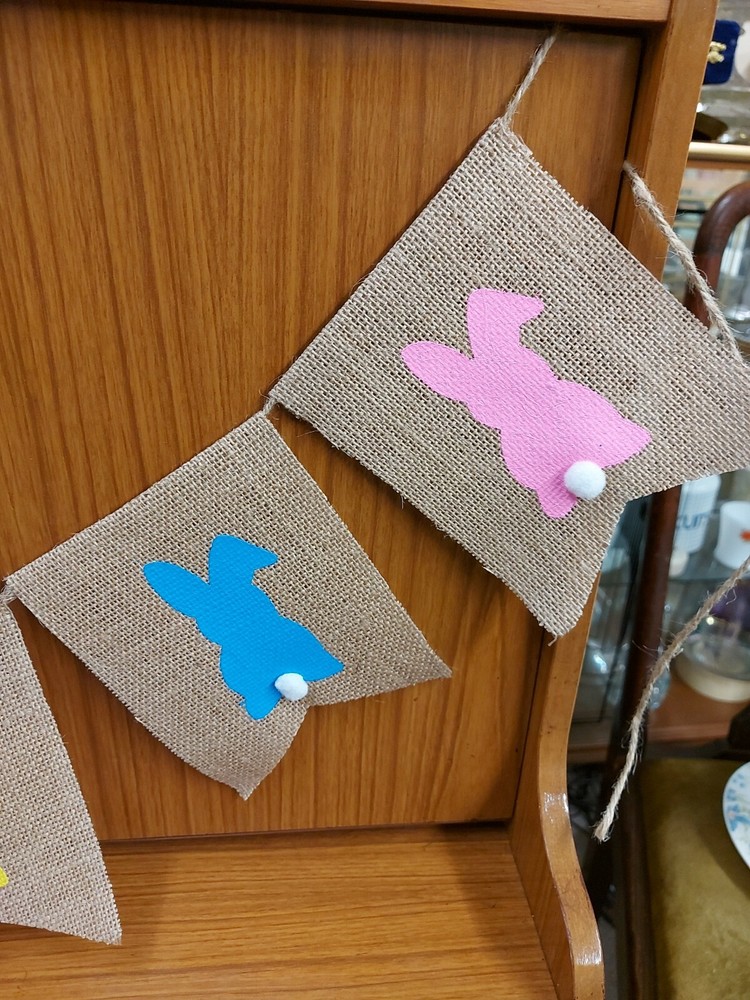 Easter Bunny Jute Bunting, Flags