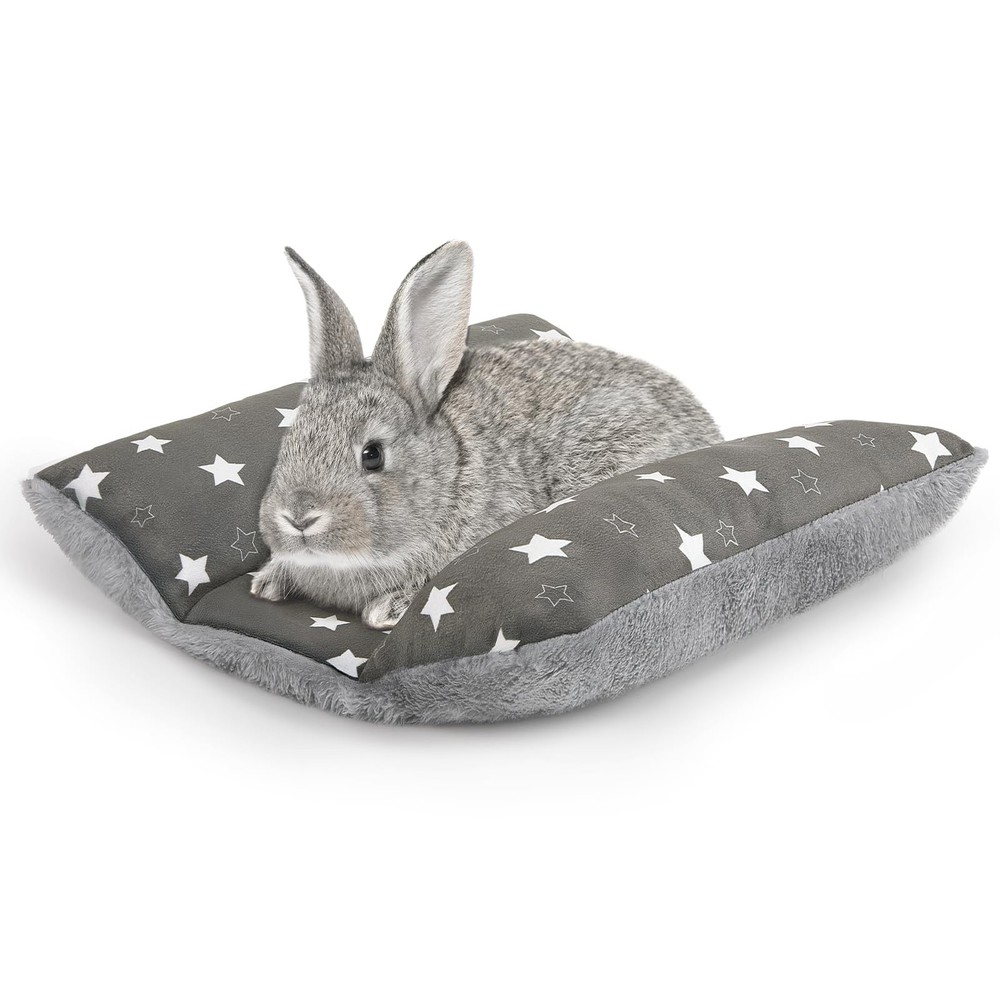 5x14in Thick Plush Rabbit Bed Washable Double Sided Mat