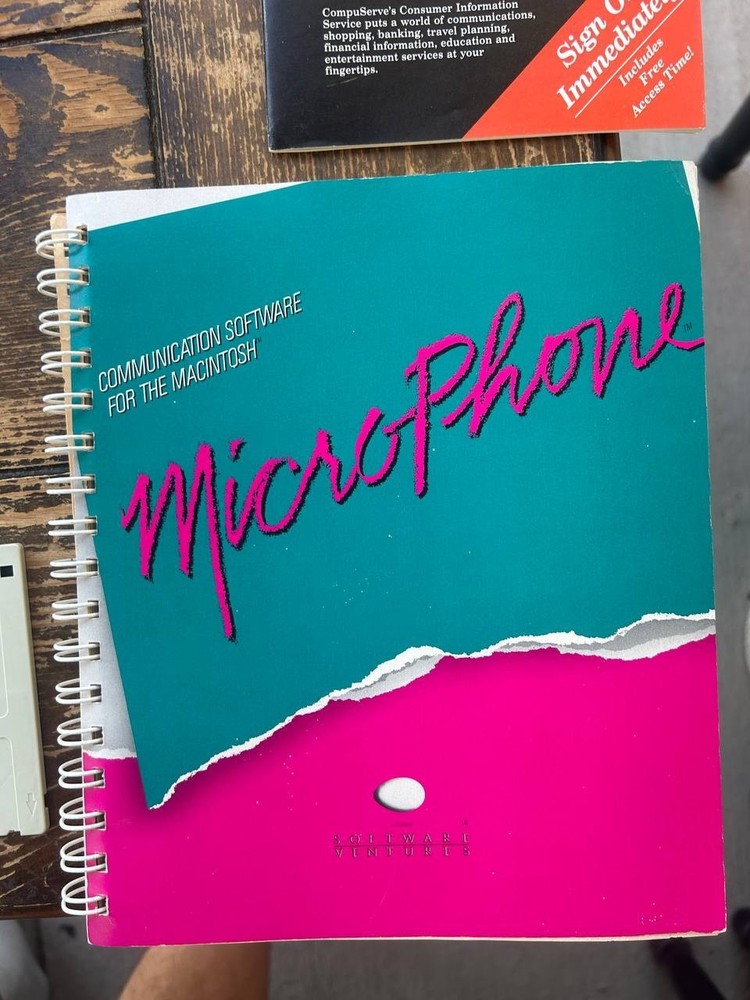 MicroPhone Communication Software for Macintosh Boxed w Manuals & Disks