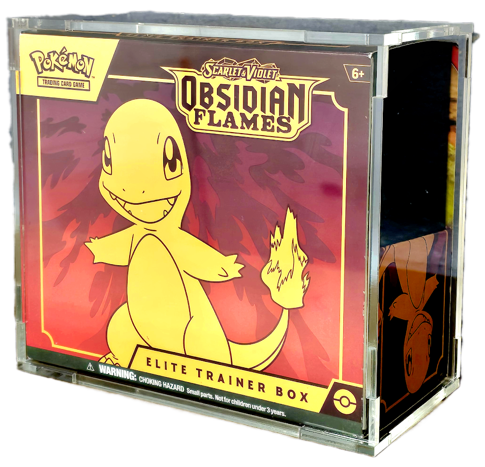 2 Pack Premium Acrylic Display Case Box Pokemon ETB Trainer Boxes UV Protected