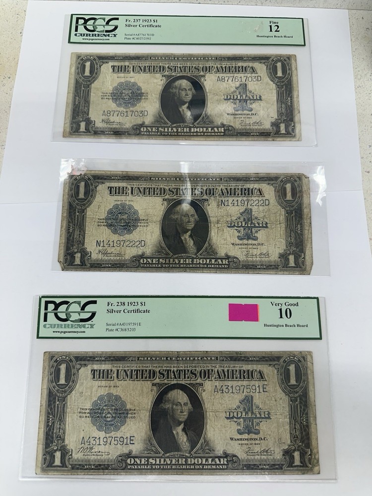 3-1923 $1 One Dollar Silver  Large Size  Note Certificate