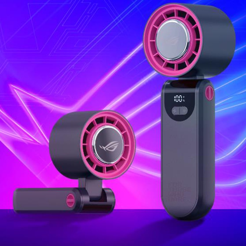 ROG High Speed Handheld Ice Compress Foldable Fan Portable USB Rechargeable