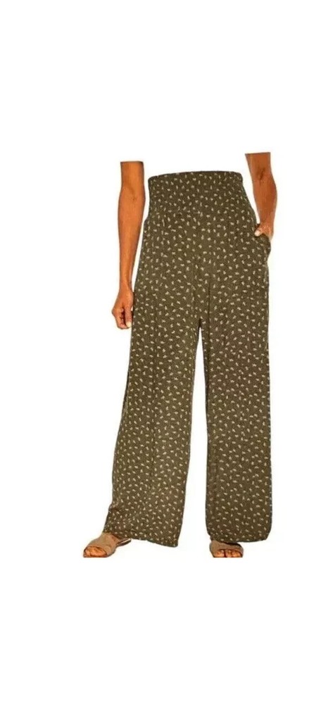 Three Dots Women's Elastic Pull On Pant with Pockets