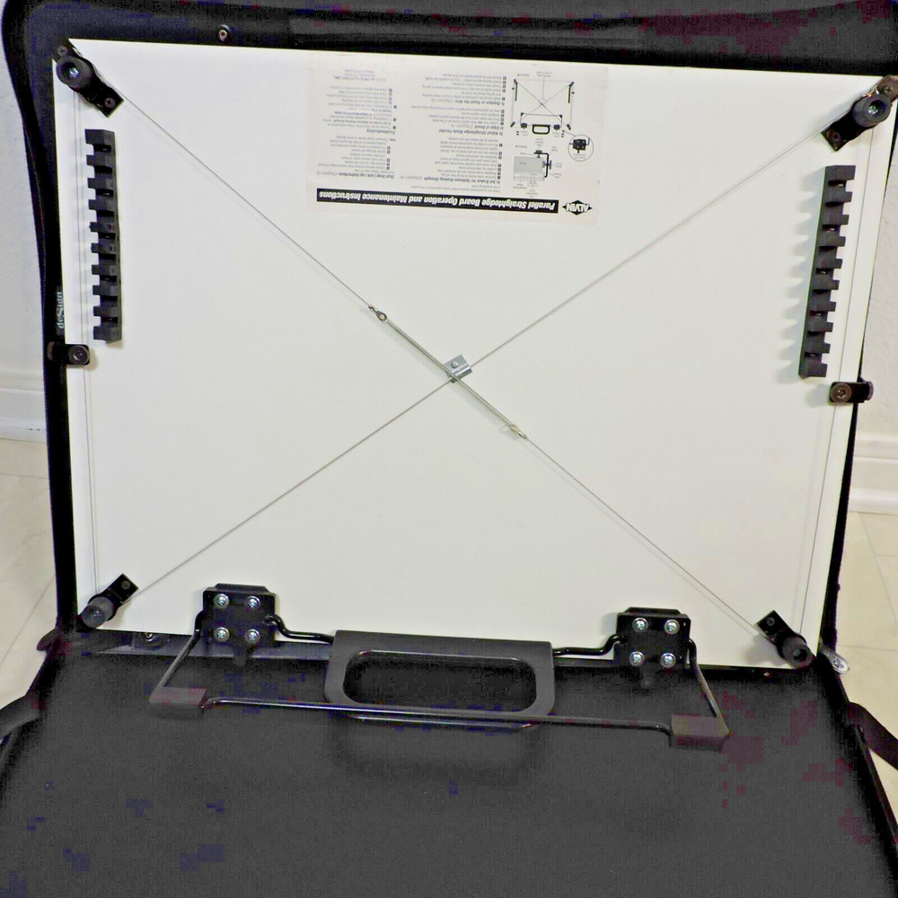 ALVIN 18"x24" Parallel Straight Edge White Drawing/Drafting Board With Case