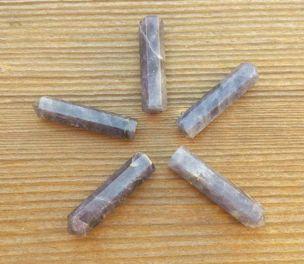 IOLITE SINGLE TERMINATED GEMSTONE CRYSTAL PENCIL POINT (ONE)
