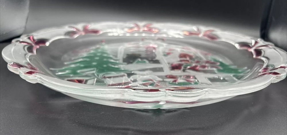 Crystal Clear Studios 1992 Christmas Joy 14 In Serving Platter