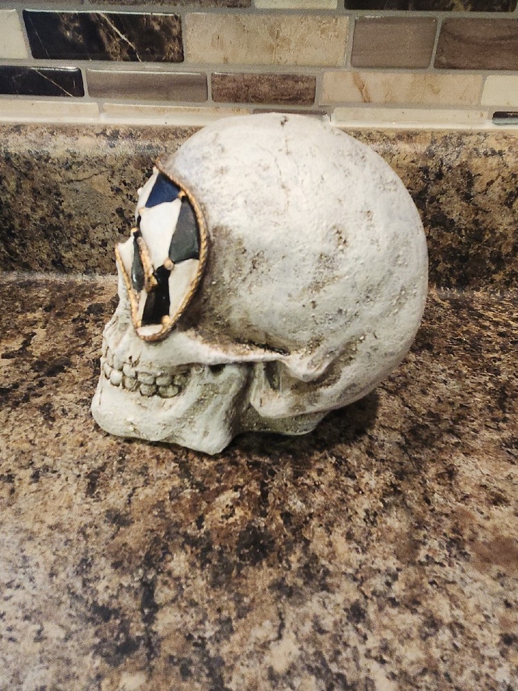 Skull with Masquerade Eye Mask.