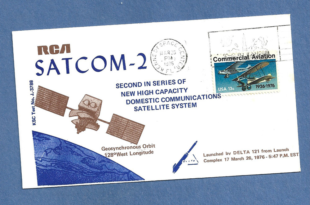 RCA SATCOM LAUNCH MAR 26,1976 KSC SCPS SPACE COVER  NASA