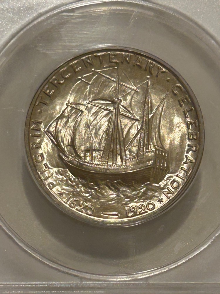1920 Pilgrim Silver Half Dollar ANACS MS62