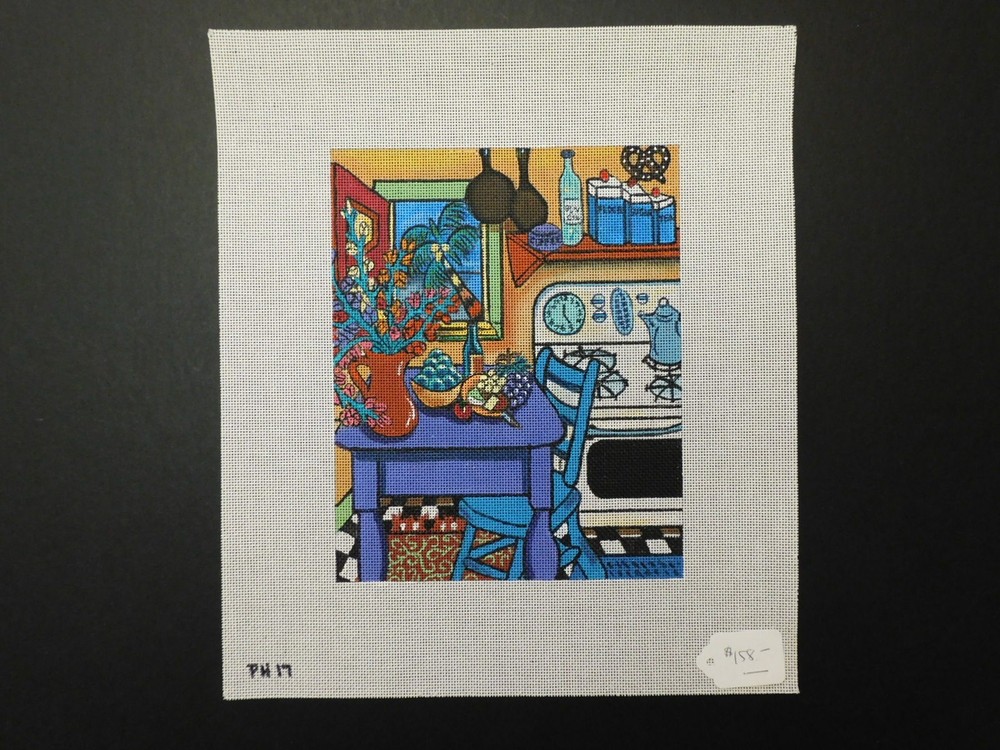Kitchenette by Unknown Designer (SB16) Hand Painted Needlepoint