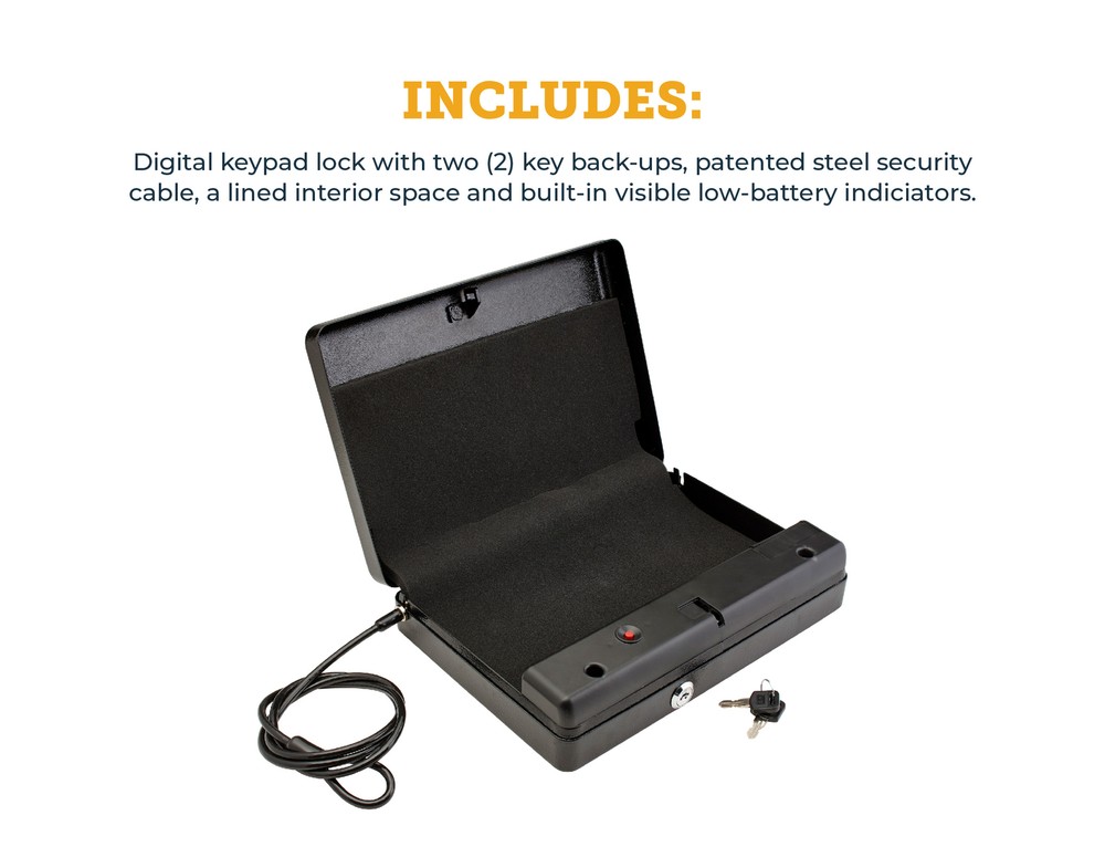 SnapSafe 75432 Keypad Vault, Black