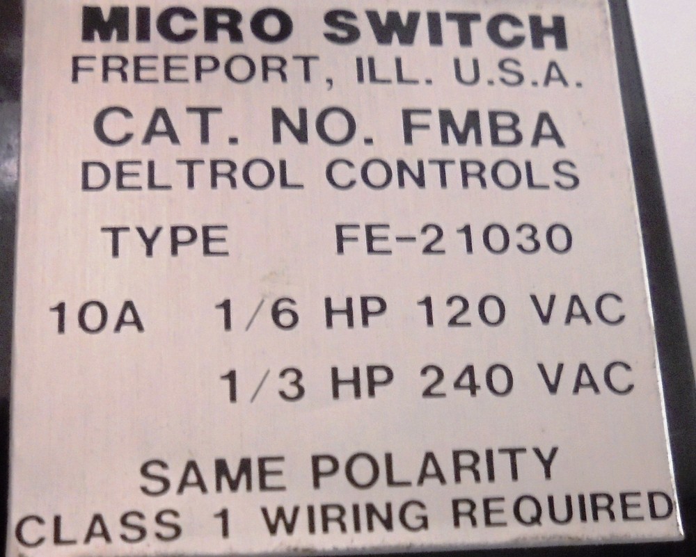 MICROSWITCH, PROXIMITY CONTROL, FMBA, WITH SENSITIVITY AMPLIFIER