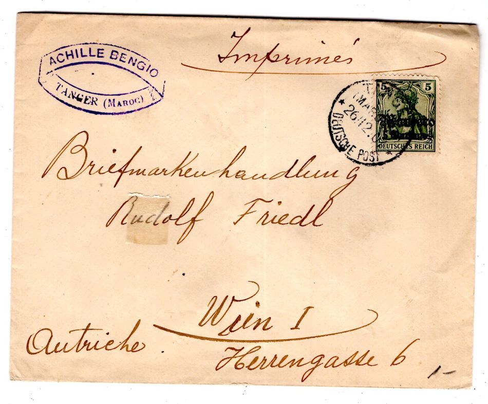 Morocco 22 as printed matter to Vienna (AA6906)