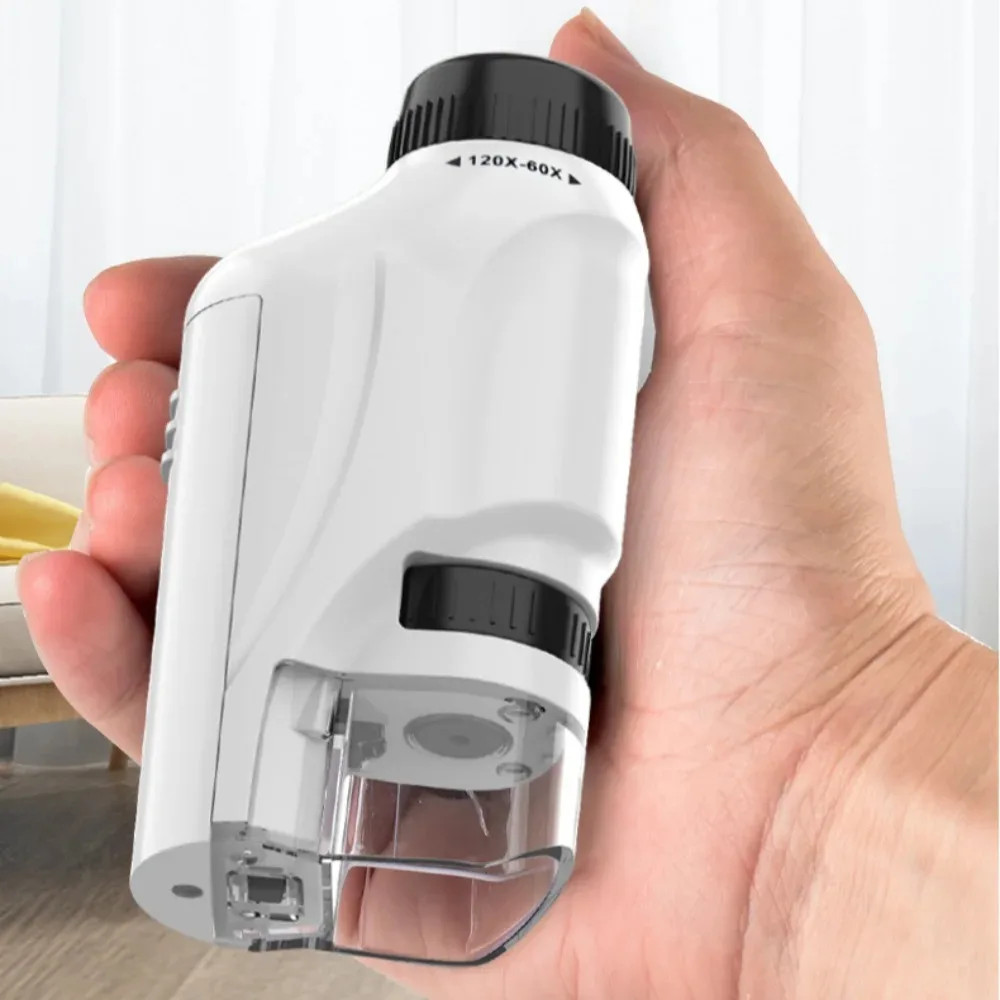 60-120x Handheld Microscope with LED Light Kids Science Tool