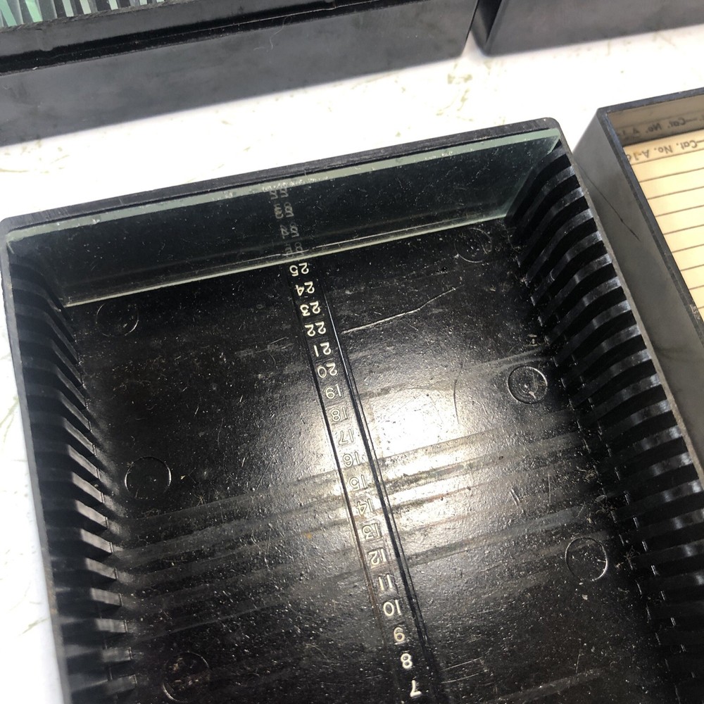 UNIQUE Vintage Adams Microscope Micro-Slides Boxes with 101 Specimen Slides