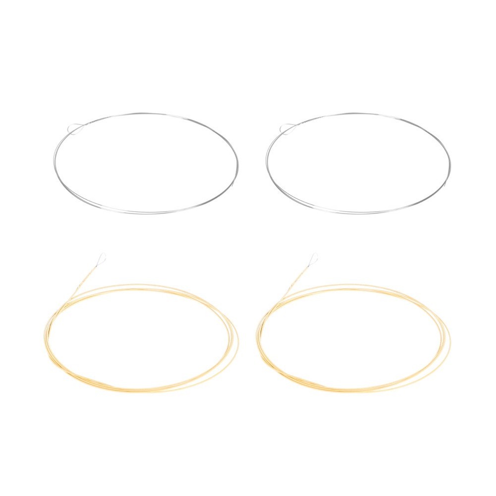 1 Set of Steel 4-string Banjo Strings Replacement Banjo String Accessories