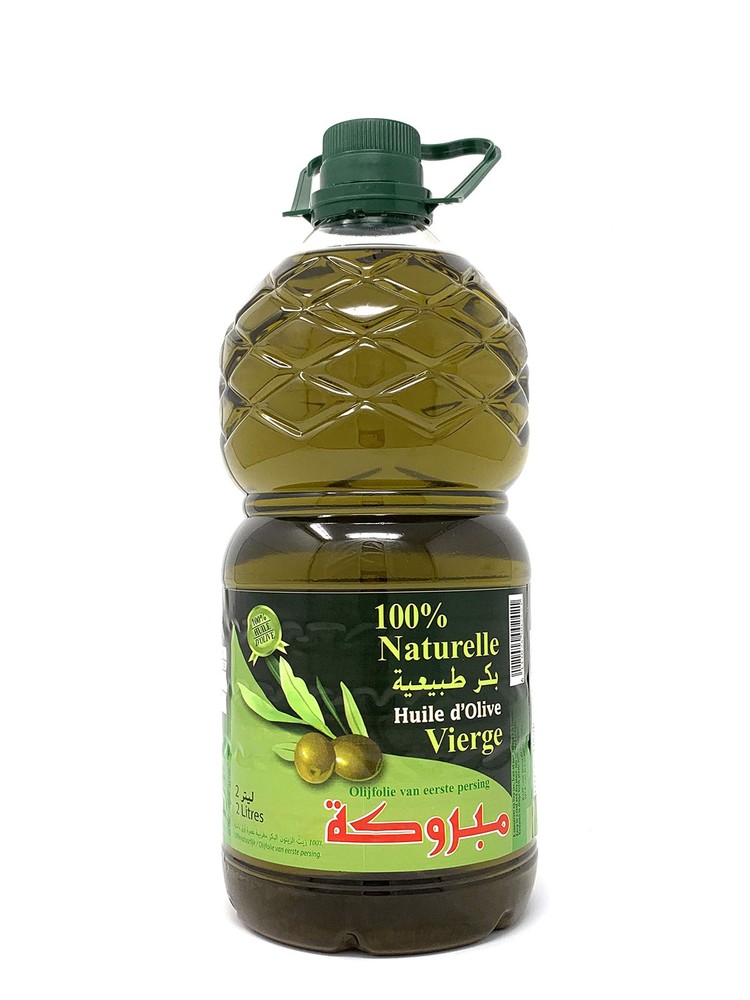 Moroccan Virgin Olive Oil, First Cold Pressed, (2 Liters) 68 Fl Oz