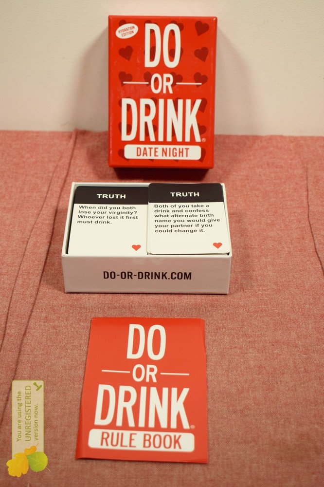 Do Or Drink Date Night Hydration Edition Game