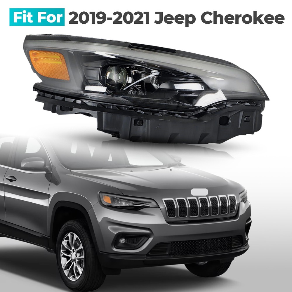For 2019-2023 Jeep Cherokee Full LED Headlight W/ Module Right Passenger Side