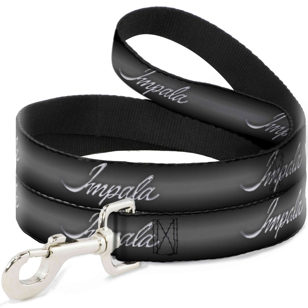 Dog Leash IMPALA Script Emblem Gray Fade/Silver