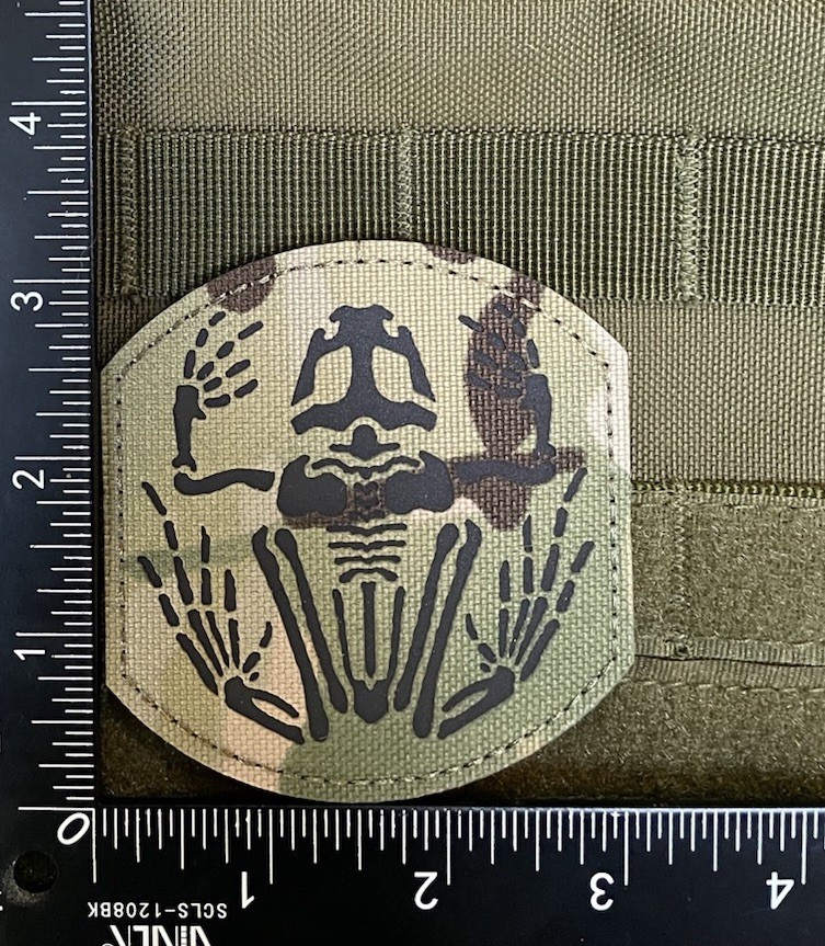 Frog Skull DEVGRU US Navy Seal Frogman IR Reflective Hook Loop Patch