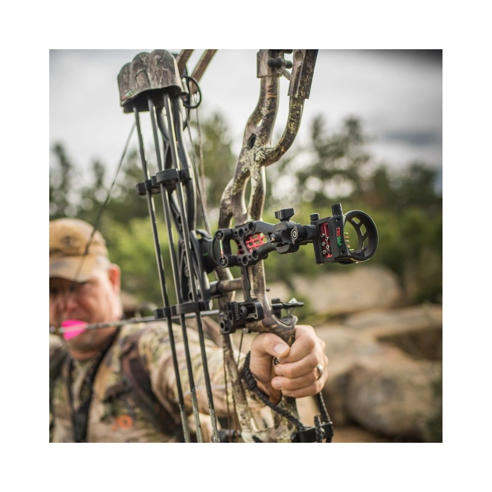 TRUGLO Carbon Hybrid 5-Pin Durable "Black Micro-Adjustable",