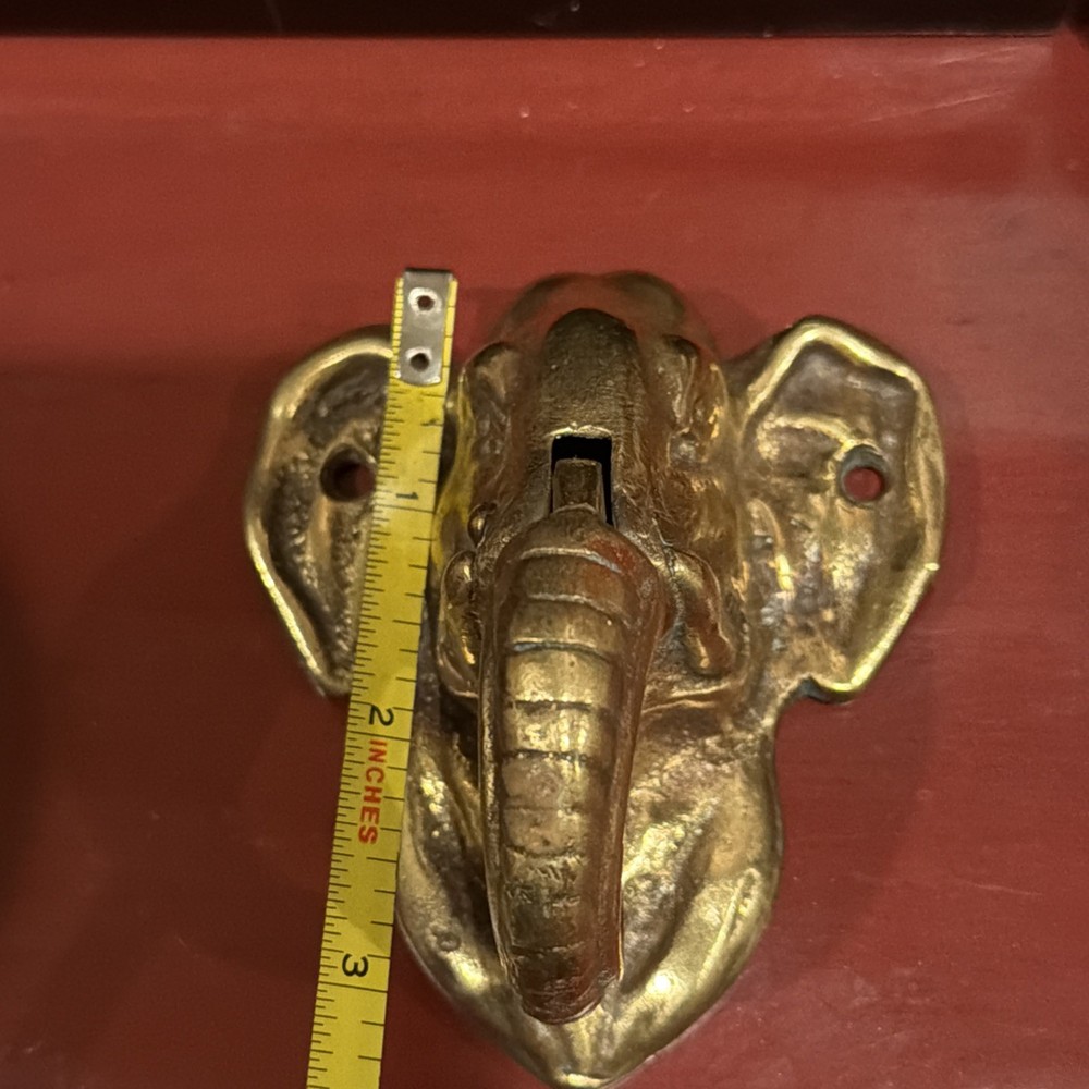 Vintage Brass Elephant Door Knocker