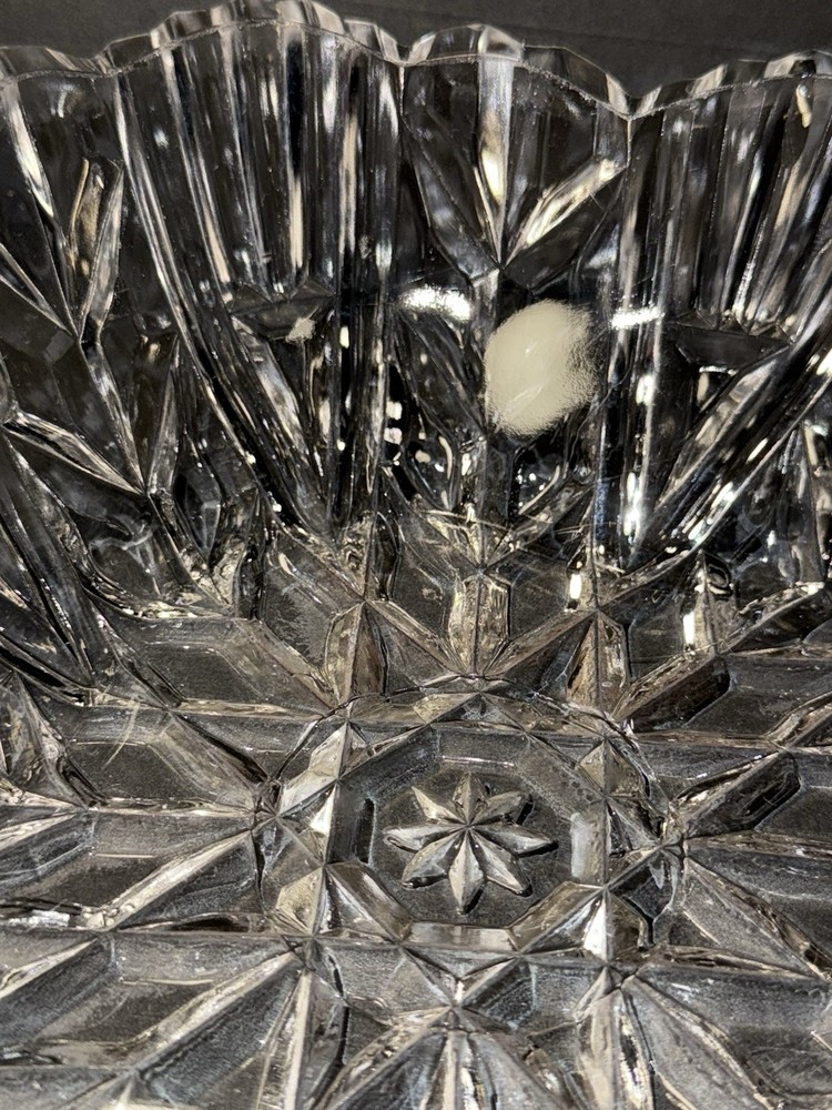 Ornate Glass Serving Bowl 11"