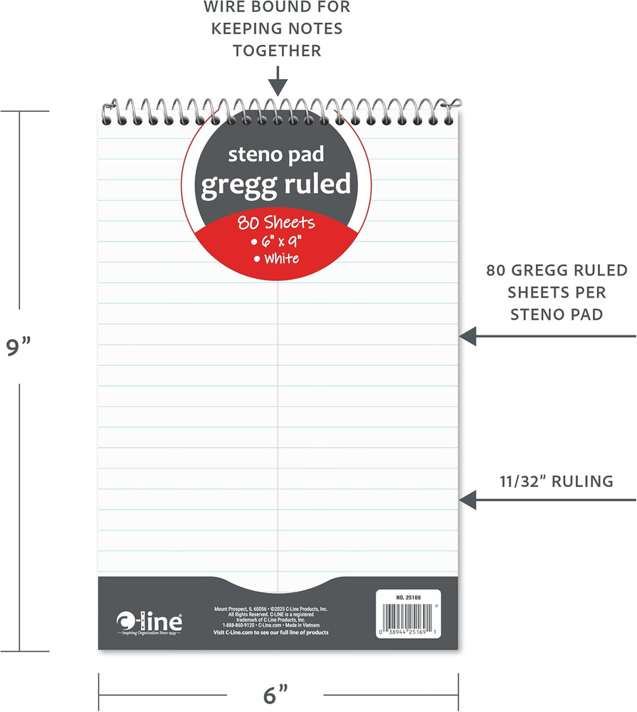 Gregg Ruled Steno Pad