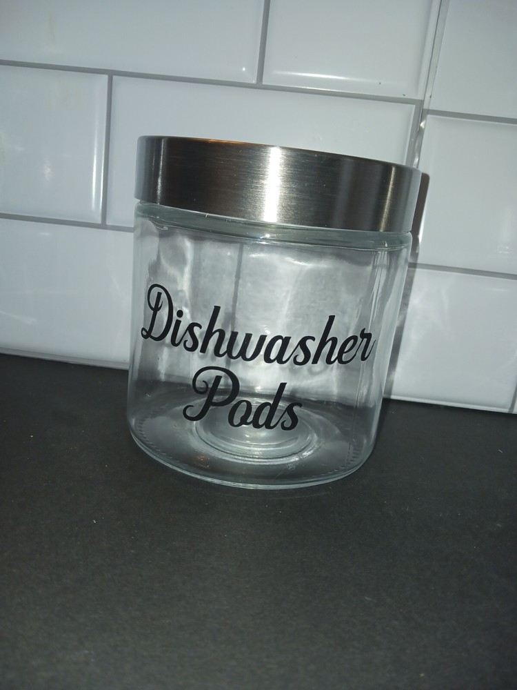 Hand Crafted "Dishwasher Pods" Glass Container